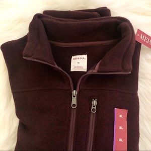 Last Chance - Men’s Burgundy 1/4 Zip Sweater